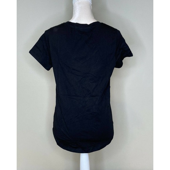 NEW Old Navy V Neck T Shirt Size Small Women’s Black Short Sleeve - Picture 2 of 6